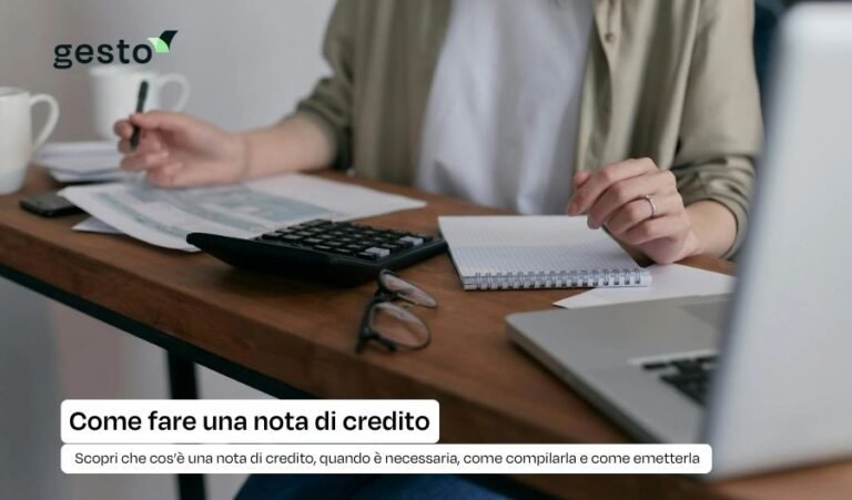 compilazione nota di credito